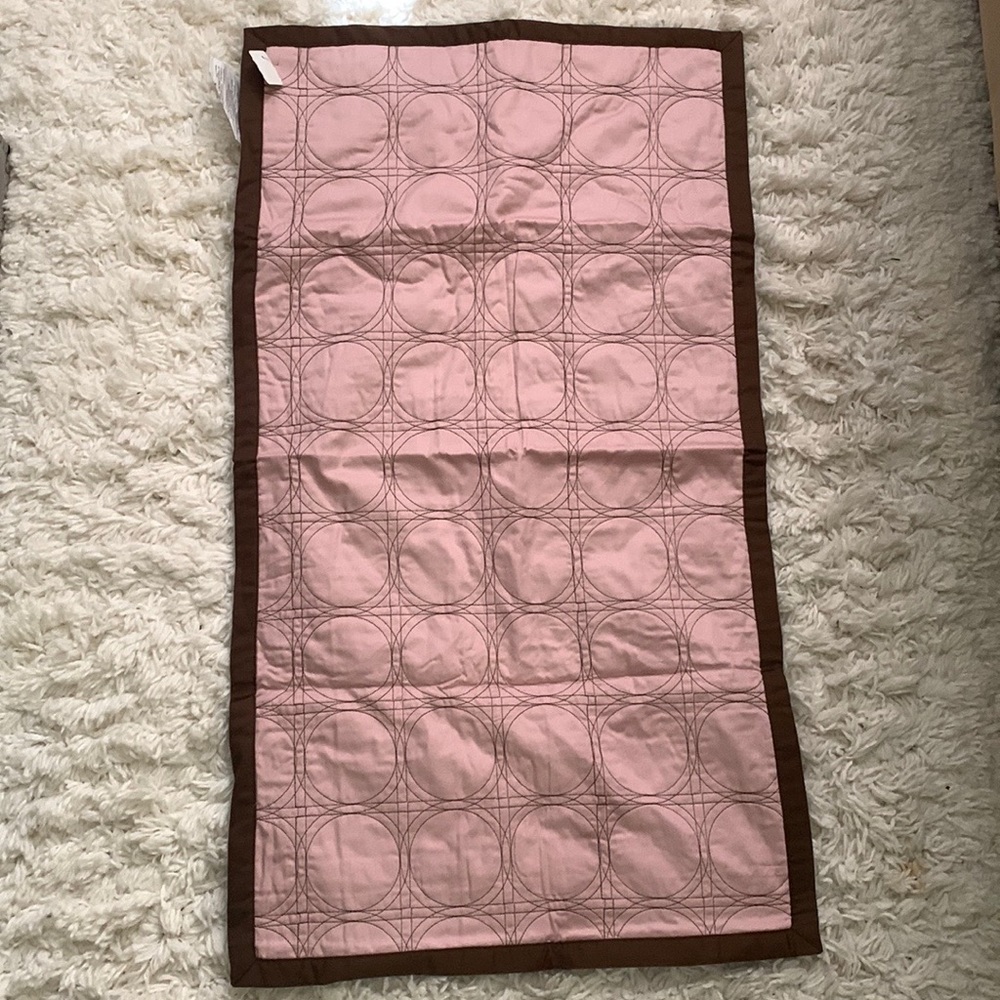 Pink Brown Quilted Pillow Sham